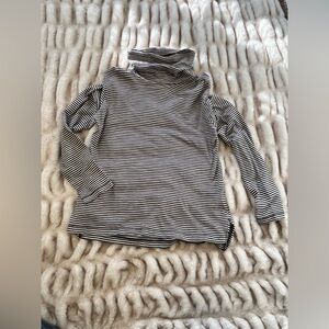 Madewell Striped Turtleneck Long Sleeve Top